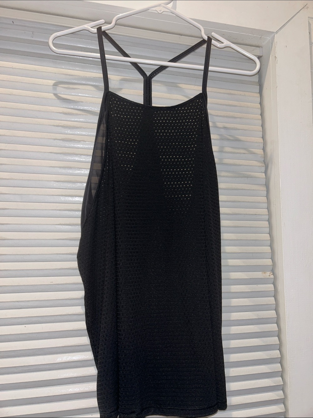 Athleta Sheer Mesh Racerback Tank | Size XL
